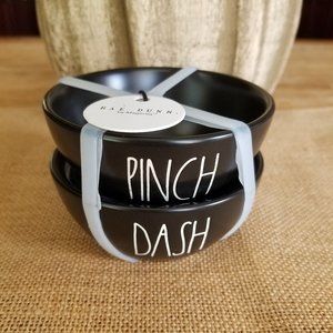 NEW Rae Dunn "Pinch Dash" Black Bowl Set